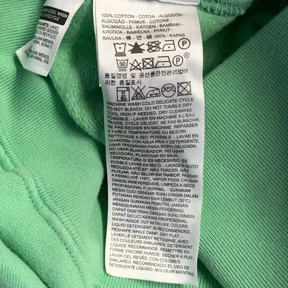LEVI'S VINTAGE Size S Leaf Green Cotton Crew Neck Sweatshirt